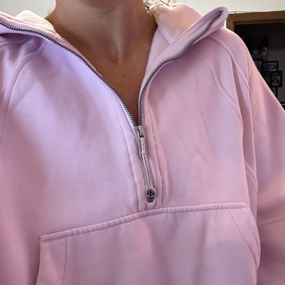 Lululemon Scuba Oversized 1/2 Zip – Pink Peony – M/L - Picture 2 of 4